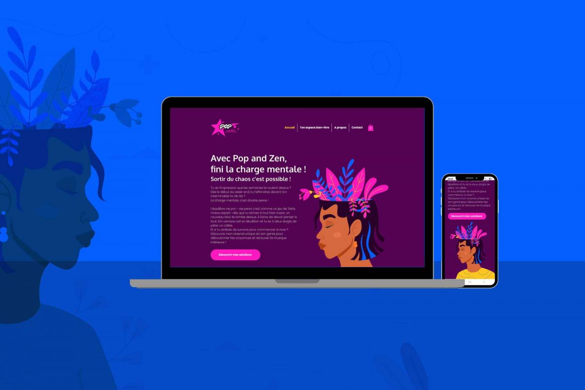 mockup site web pop and zen