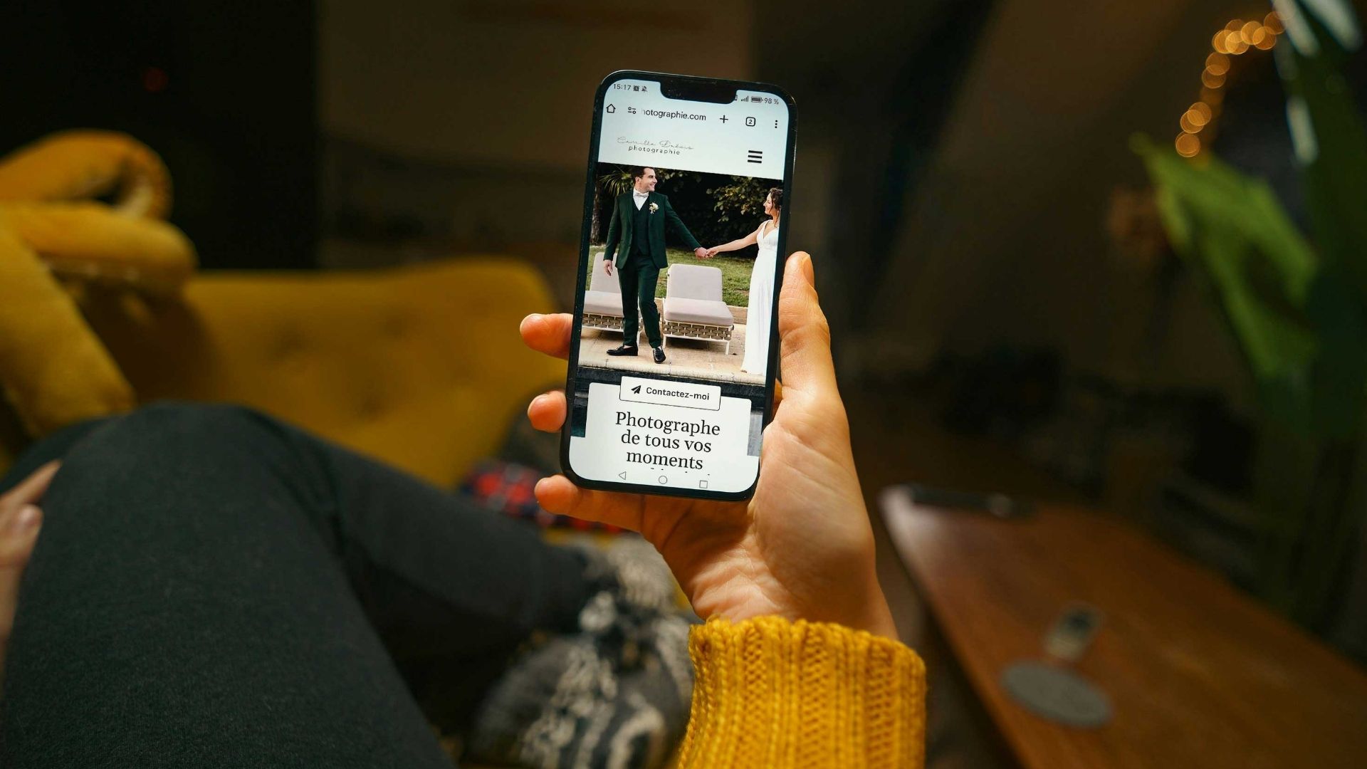 Mockup mobile site Camille Dubois Photographe Tours