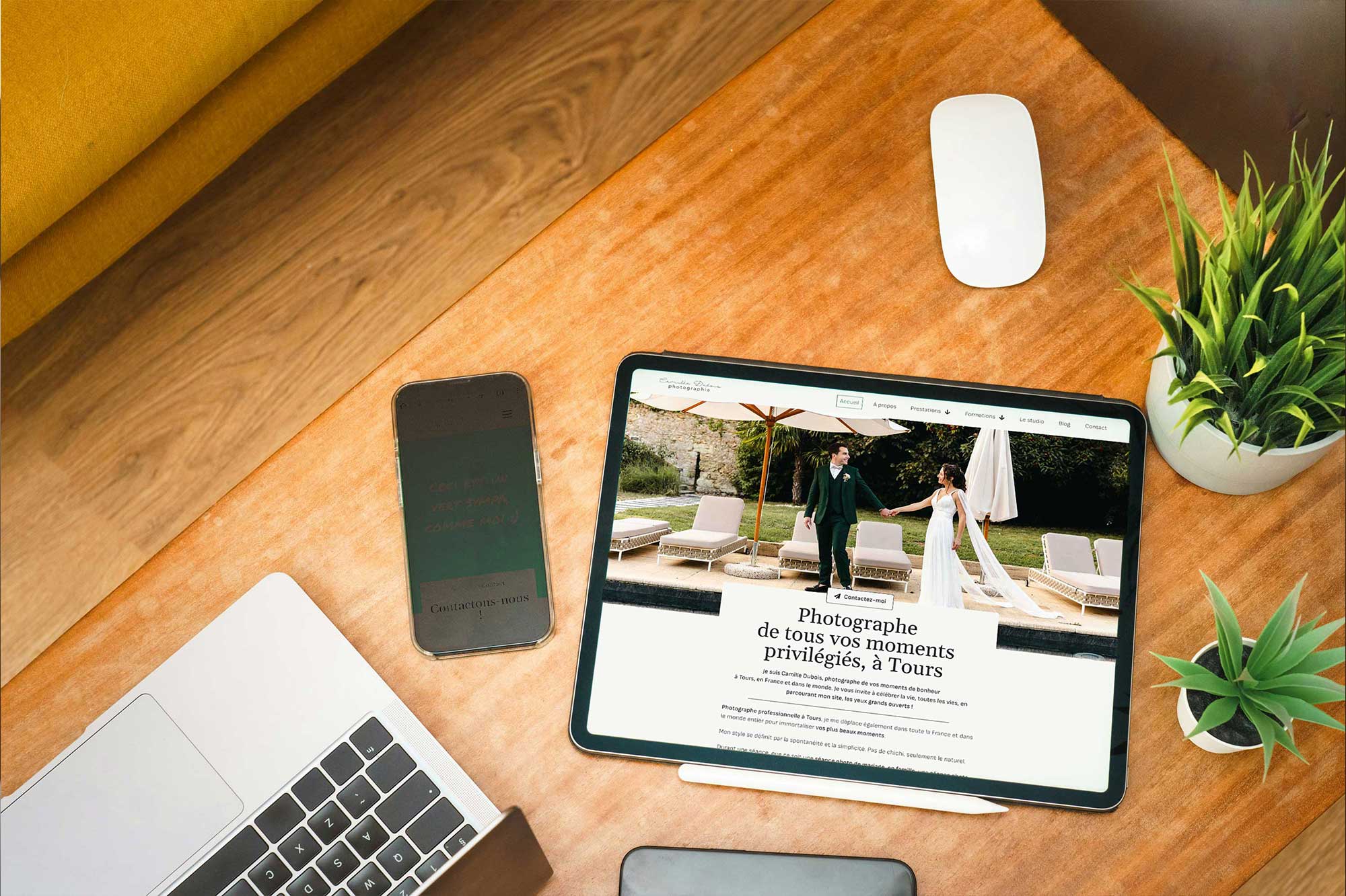Mockup site Camille Dubois Photographe Tours