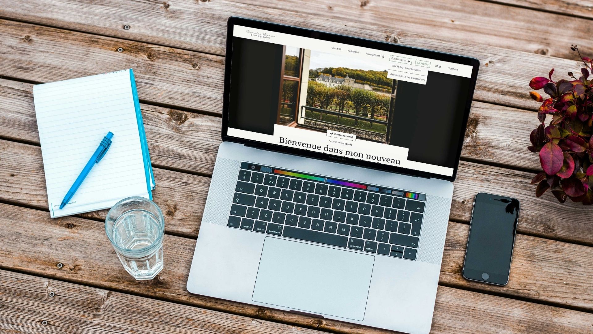 Mockup site Camille Dubois Photographe Tours