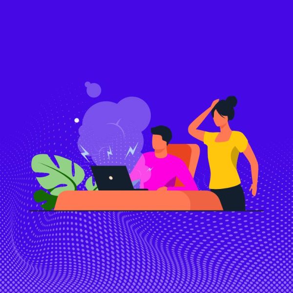 illustration erreur webdesign et prise de tête utilisateurs