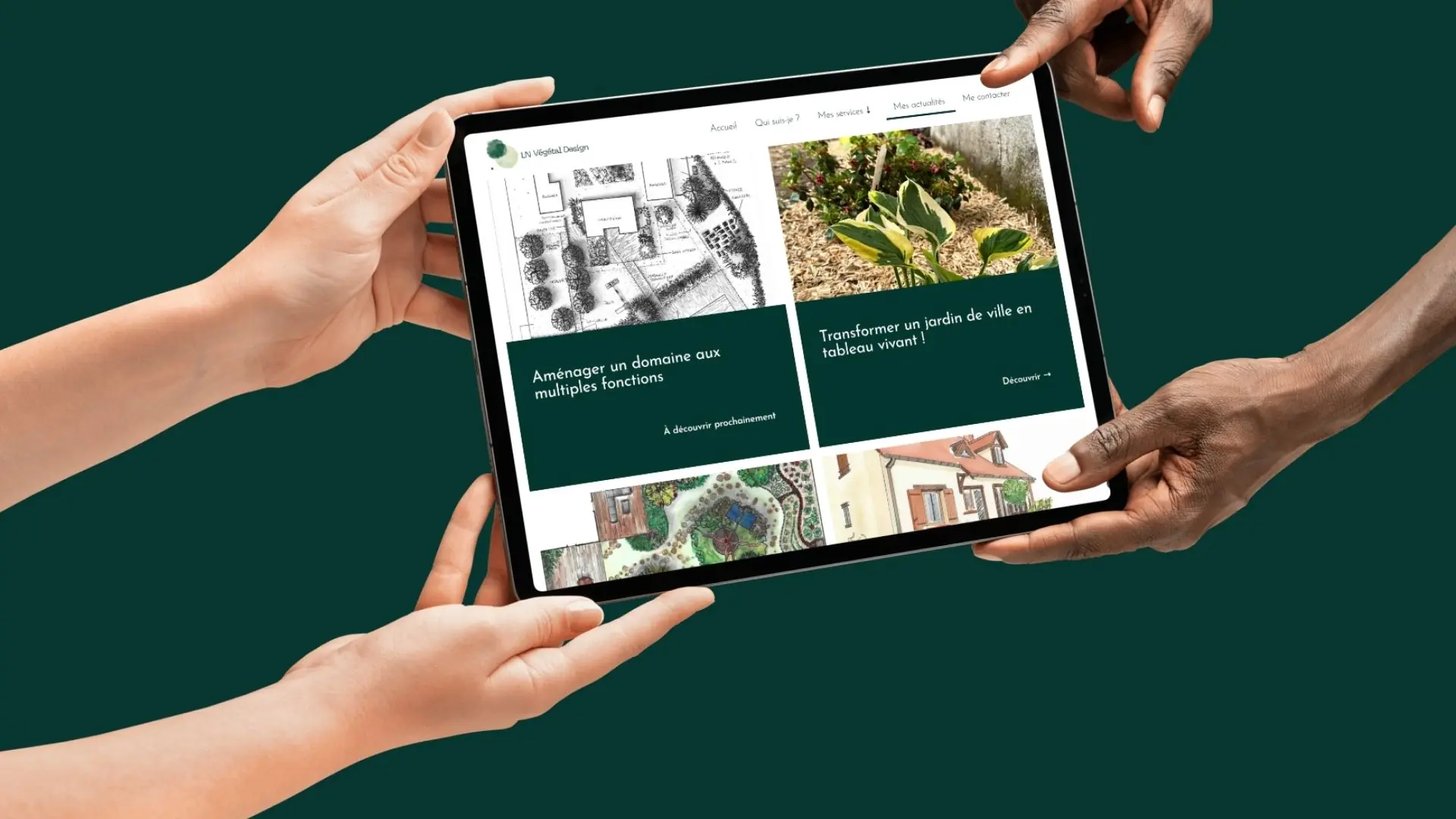 Site web tablette LN Végétal Design