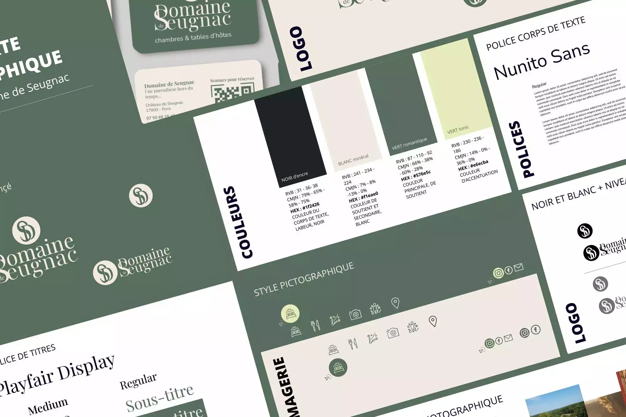 Charte graphique chambres et tables d'hotes