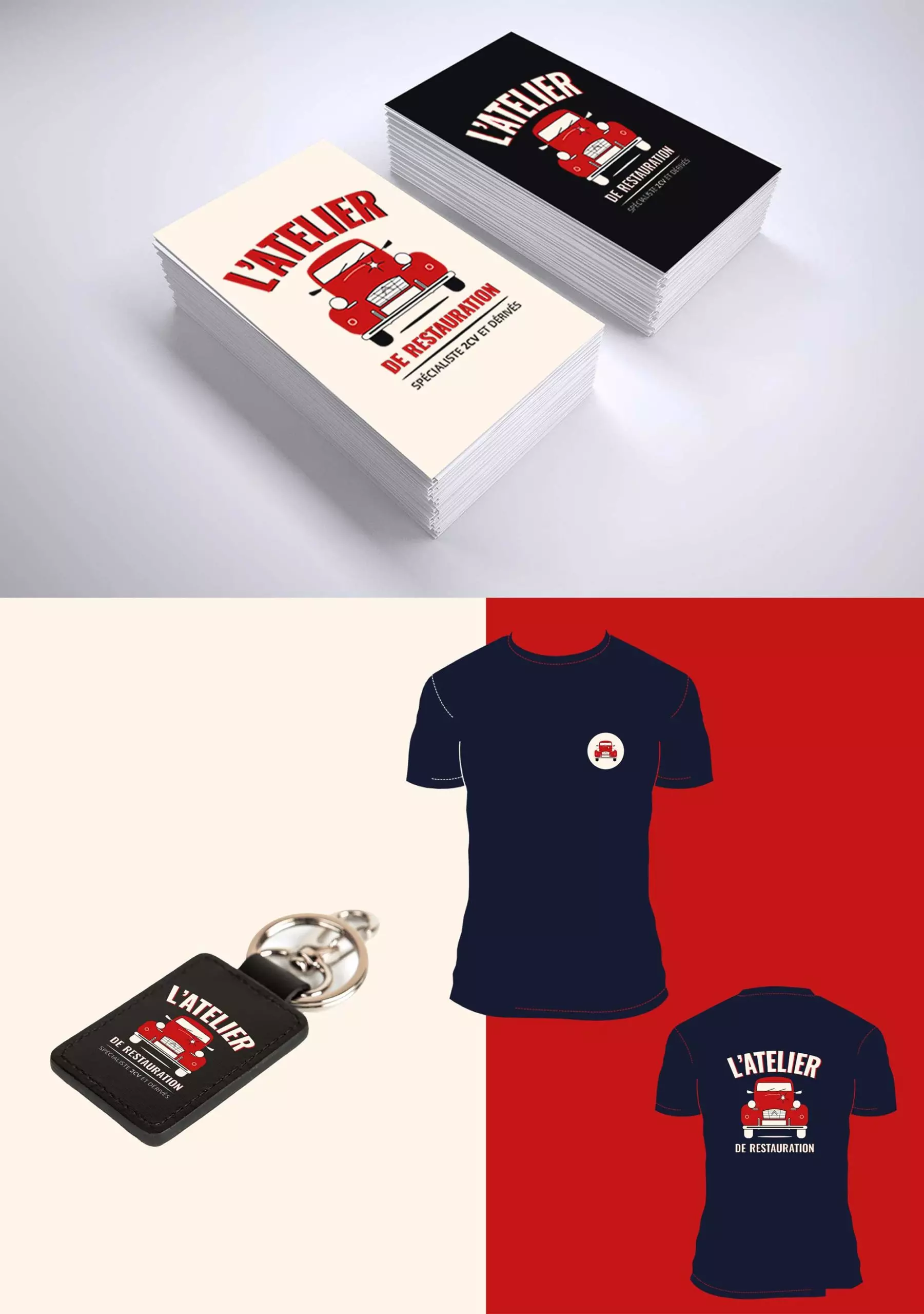 Identité visuelle restaurateur 2CV Chinon