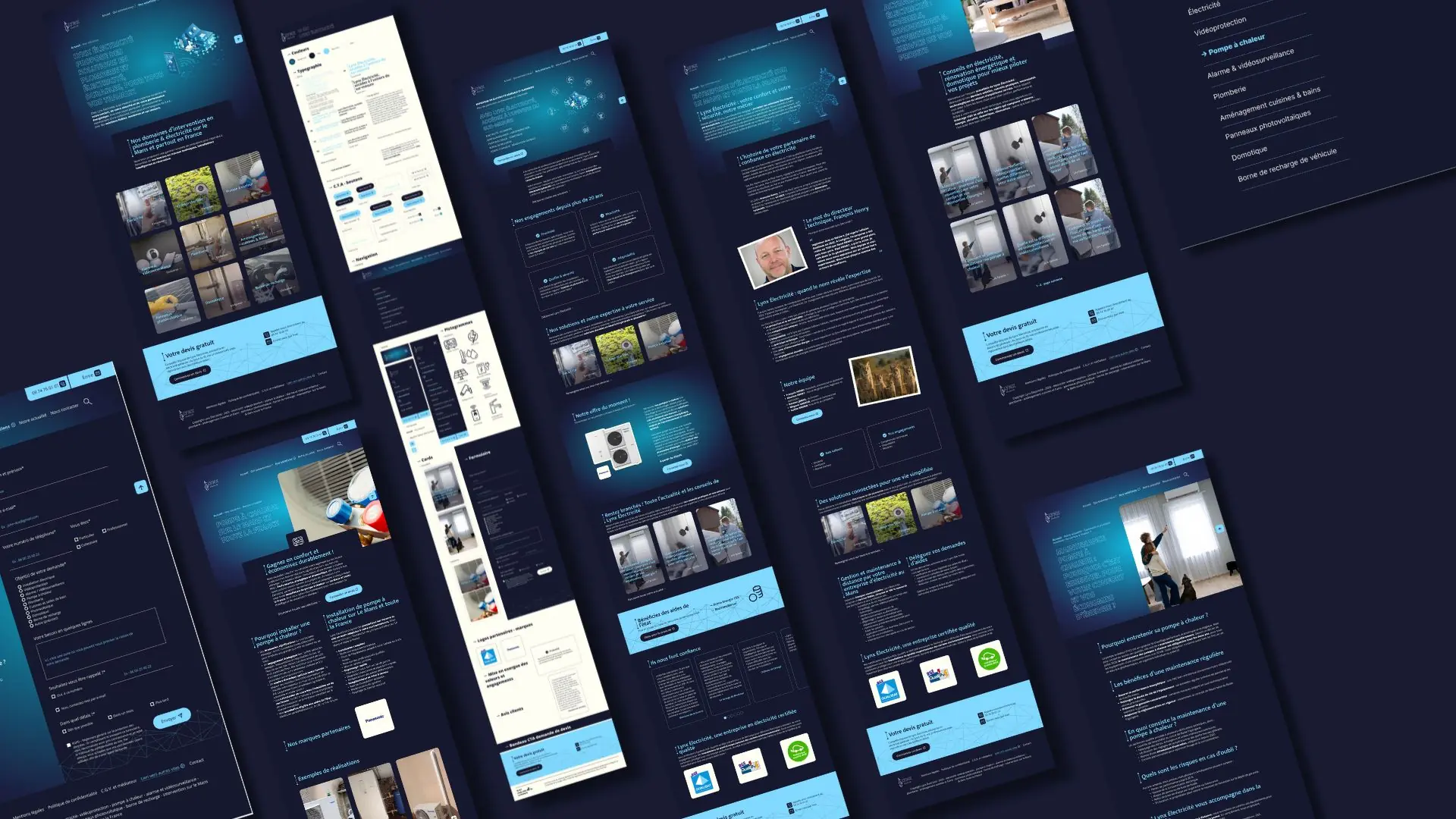 Maquettes site web Lynx Électricité