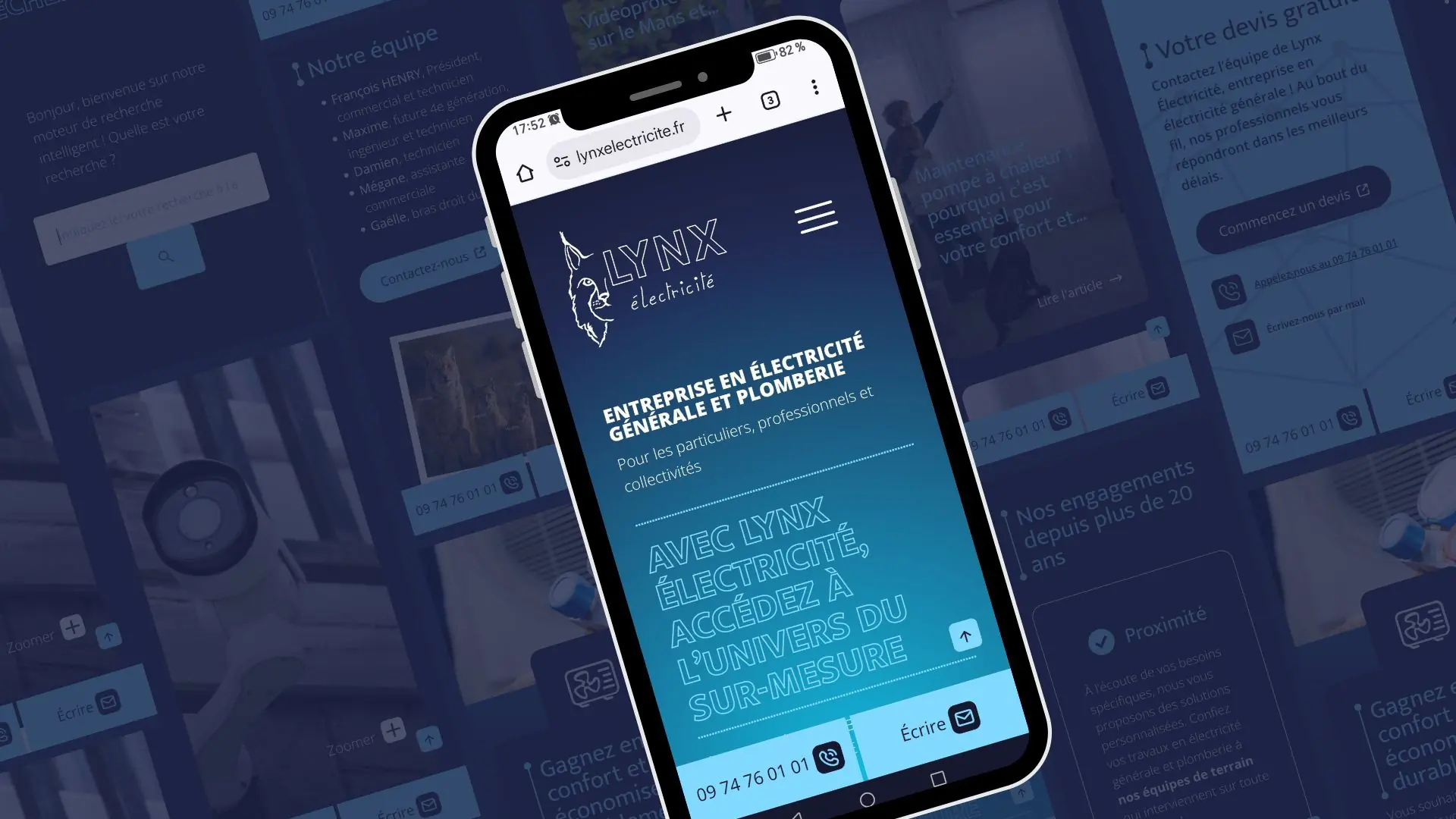 Site mobilr Lynx Électricité