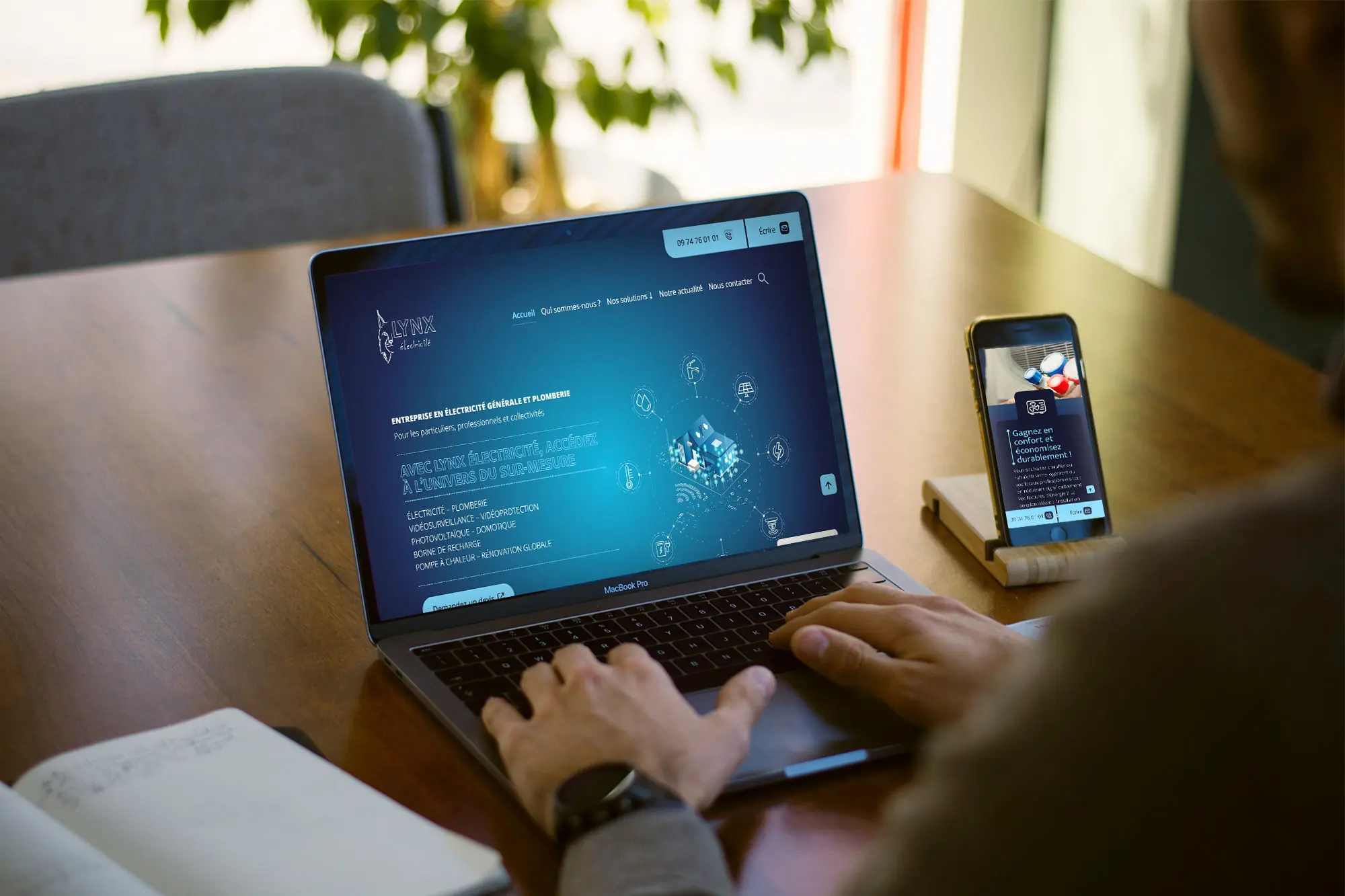 Création site web Lynx Électricité