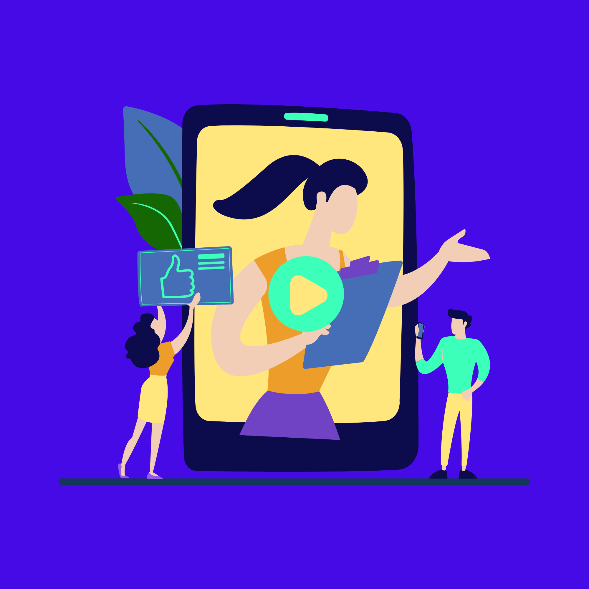 Illustration créer des vidéos pour le web