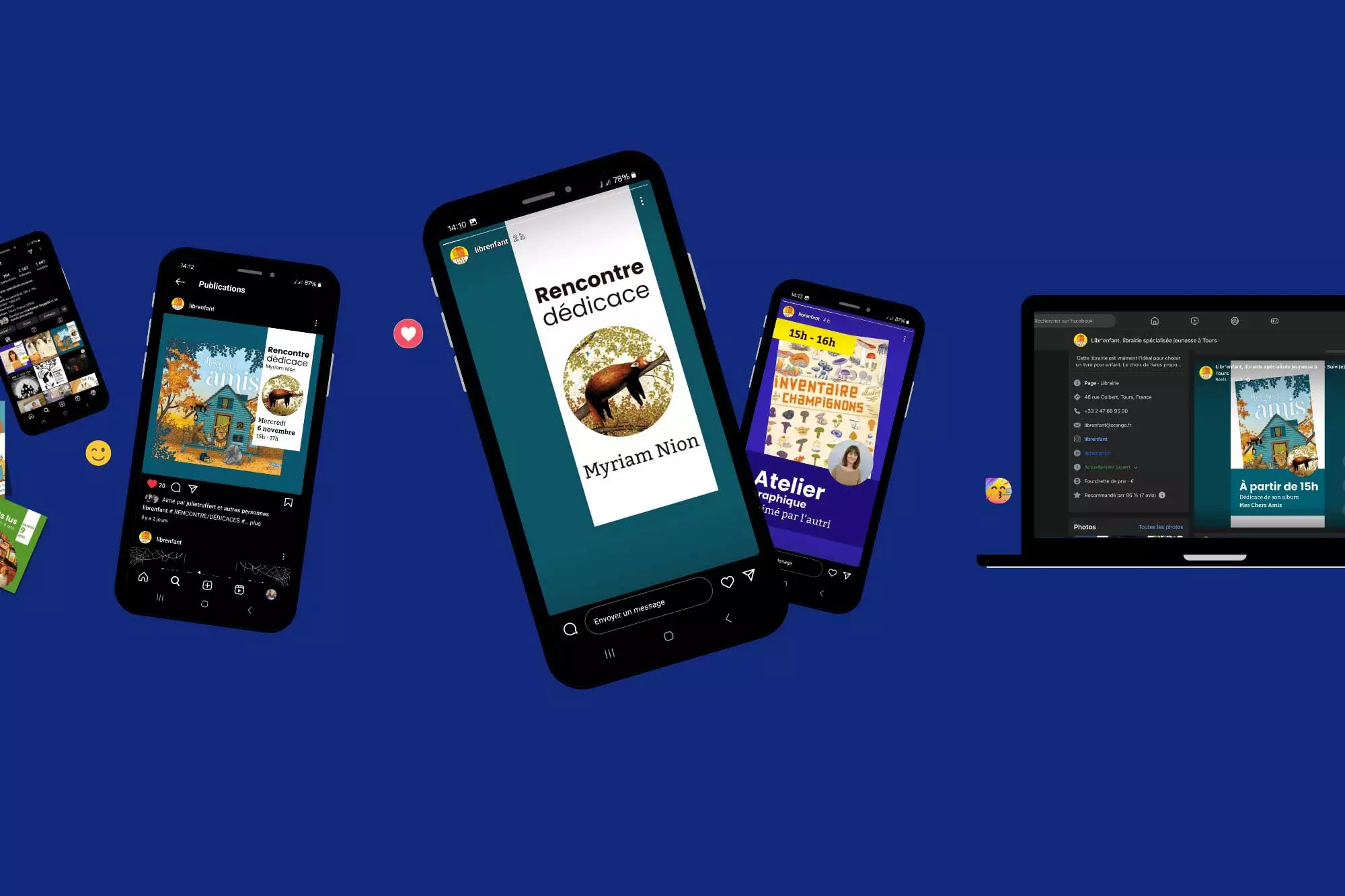 Visuels Instagram Librairie jeunesse Tours